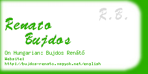renato bujdos business card