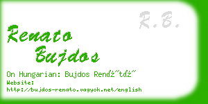 renato bujdos business card